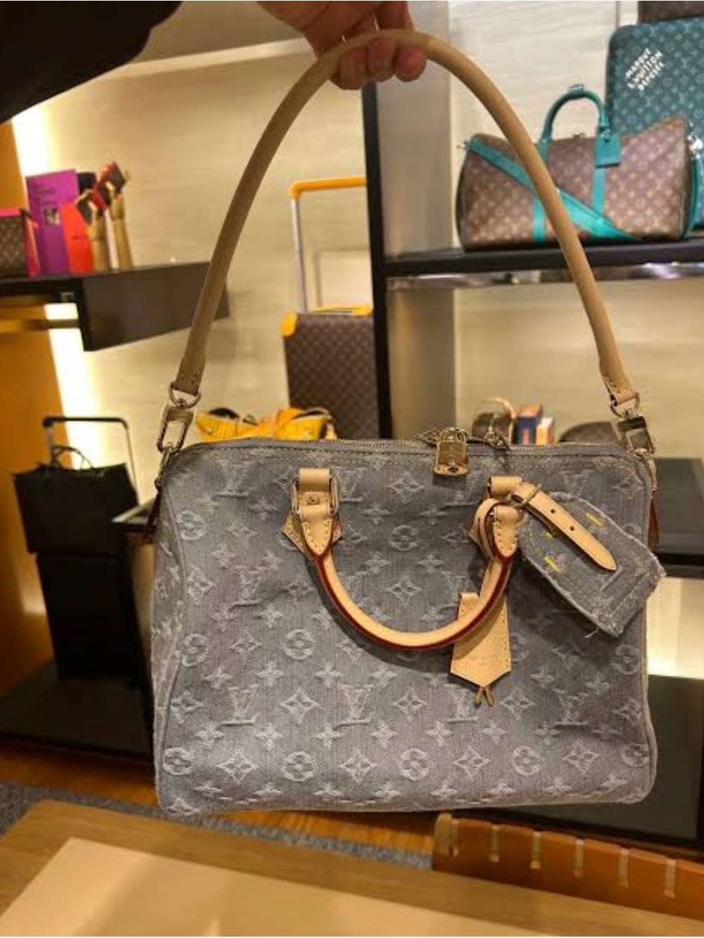 Louis Vuitton Denim Soft Speedy 30 - brand new in box with all paperwork